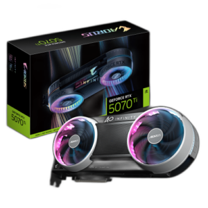 כרטיס AORUS GeForce RTX 5070 Ti INFINITY 16G WINDFORCE HYPERBURST