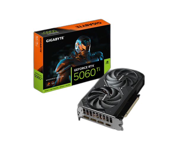 כרטיס מסך Gigabyte RTX 5060 Ti WINDFORCE MAX OC 8GB